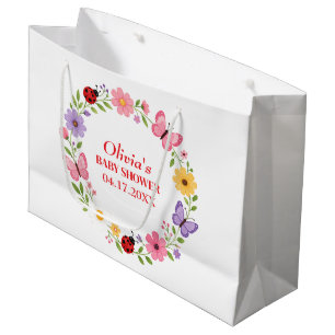 Marienkäfer Wildblumen Baby Mädchen Dusche Große Geschenktüte