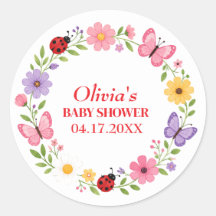 Marienkäfer Wildblumen Baby Mädchen Shower