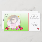 Marienkäfer wünscht Weihnachtskarte Feiertagskarte (Vorne/Hinten)