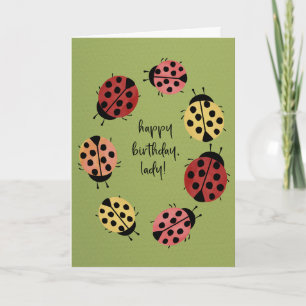 Marienkäfer zum Geburtstag Karte