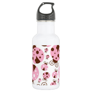 Marienkäfermuster, Süße Marienkäfer, Rosa Marienkä Edelstahlflasche
