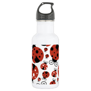 Marienkäfermuster, Süße Marienkäfer, Rote Marienkä Edelstahlflasche
