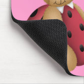 Marienkäferteddy-Bär Mousepad - i-Liebe Sie (Ecke)