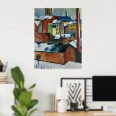 Marienkirche im Schnee von August Macke Poster (Heimbüro)