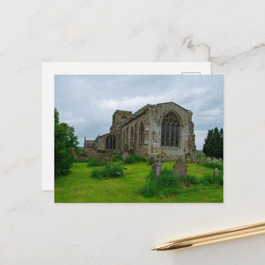 Marienkirche, Leake North Yorkshire Heritage Postkarte (Vorderseite/Rückseite Beispiel)