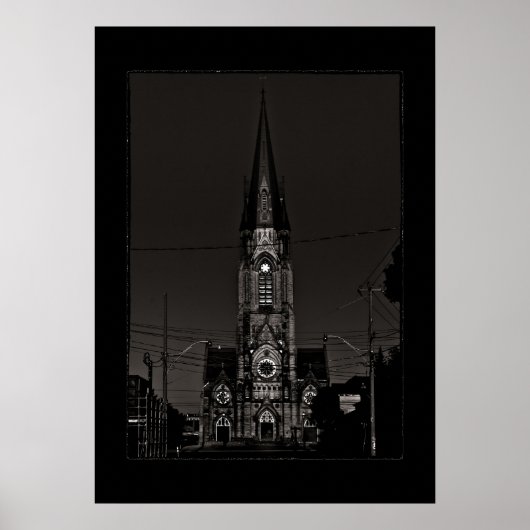 Marienkirche Nr. 1 mit Grenze Poster (Vorne)