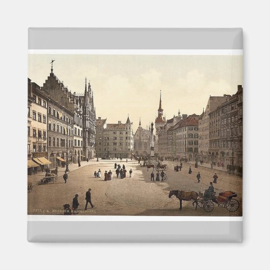 Marienplatz, München, Bayern, Deutschland prachtvo Magnet (Vorne)