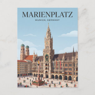 Marienplatz München Deutschland Postkarte