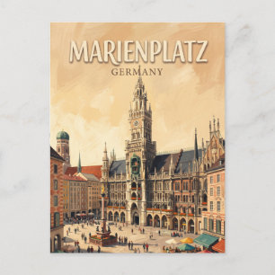 Marienplatz München Deutschland Postkarte