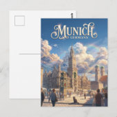 Marienplatz, München Deutschland Postkarte (Vorne/Hinten)