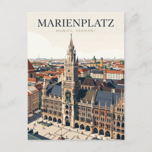 Marienplatz München Deutschland Postkarte