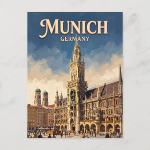 Marienplatz München Deutschland Postkarte
