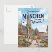 Marienplatz, München Deutschland Postkarte (Vorne/Hinten)
