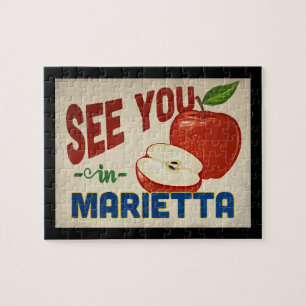 Marietta Georgia Apfel - Vintage Reise Puzzle
