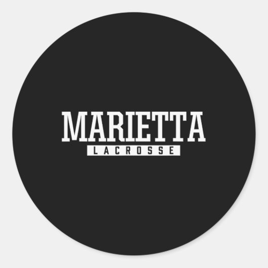 Marietta High School Lacrosse Runder Aufkleber (Vorderseite)