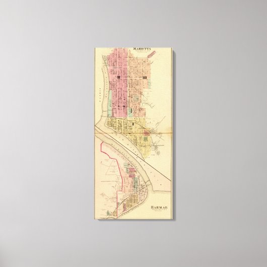 Marietta, Ohio Leinwanddruck (Vorderseite)
