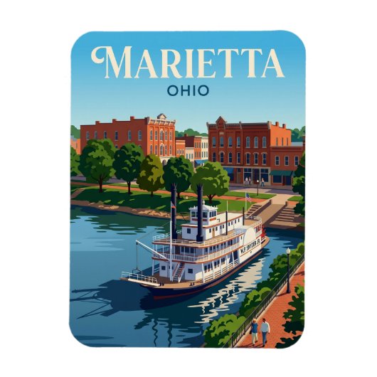 Marietta Ohio Magnet (Vertikal)