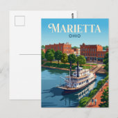 Marietta Ohio Postkarte (Vorne/Hinten)