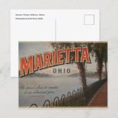 Marietta Ohio Postkarte (Vorne/Hinten)
