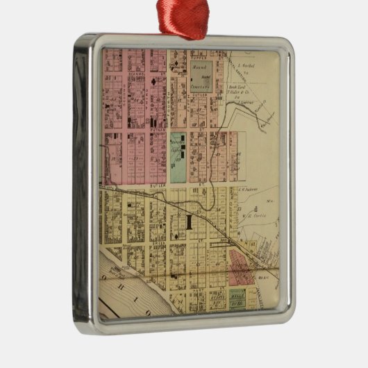 Marietta, Ohio Silbernes Ornament (Rechts)