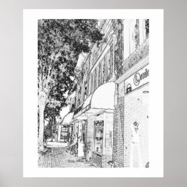 Marietta Square Shops Stadt Platz Kleine Stadt Poster