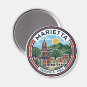 Marietta USA Magnet (Vorderseite/Rückseite)