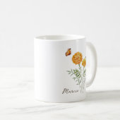 Marigold Birth Month Flower Kaffeetasse (VorderseiteRechts)