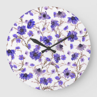 Marigold-Blume, blühende nahtlose Tapete Große Wanduhr