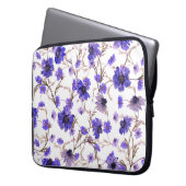 Marigold-Blume, blühende nahtlose Tapete Laptopschutzhülle (Vorderseite Links)