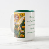Marigold Blume Fairy Zweifarbige Tasse (Vorderseite Links)