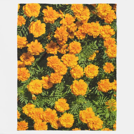 Marigold Blume in Blütendecke Fleecedecke (Vorderseite)