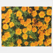 Marigold Blume in Blütendecke Fleecedecke (Vorderseite (Horizontal))
