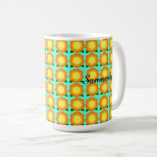 Marigold Blume Kaffeetasse (VorderseiteRechts)