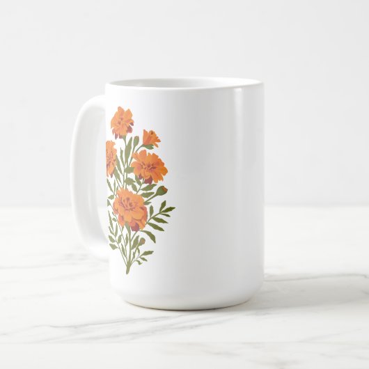 Marigold-Blume Kaffeetasse (Vorderseite Links)