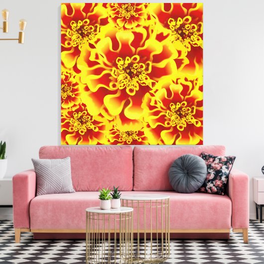 Marigold Blume Leinwanddruck (Insitu (Wohnzimmer))