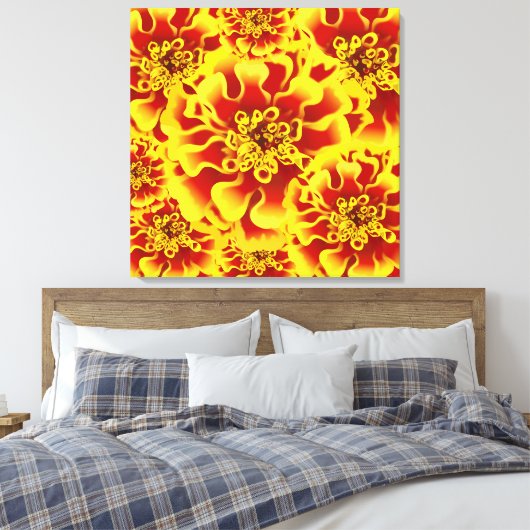 Marigold Blume Leinwanddruck (Insitu (Schlafzimmer))