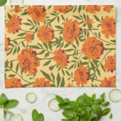 Marigold-Blume-Muster Geschirrtuch (Gefaltet)