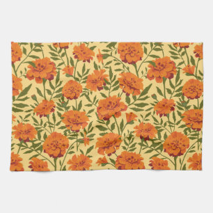 Marigold-Blume-Muster Geschirrtuch