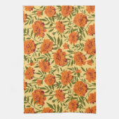 Marigold-Blume-Muster Geschirrtuch (Vertikal)
