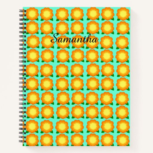 Marigold Blume Notizblock (Vorderseite)