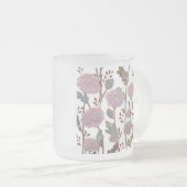 Marigold Blume Pattern Frost Glass Tasse (VorderseiteRechts)