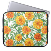 Marigold Blume Pattern Laptopschutzhülle (Vorderseite)