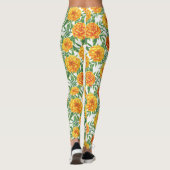 Marigold Blume Pattern Leggings (Rückseite)
