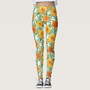 Marigold Blume Pattern Leggings