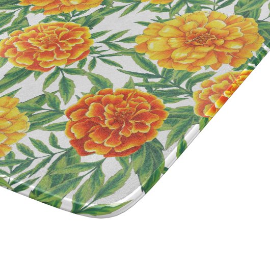Marigold Blume Pattern Schneidebrett (Ecke)