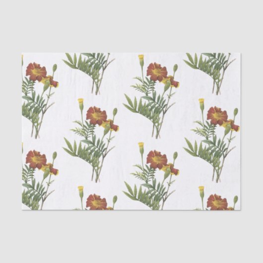 Marigold Blume Pattern Seidenpapier (Vorderseite)