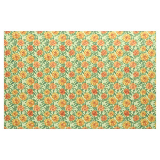 Marigold Blume Pattern Stoff (Fat Quarter (45,7 x 55,9 cm))
