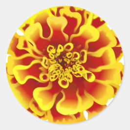 Marigold Blume Runder Aufkleber