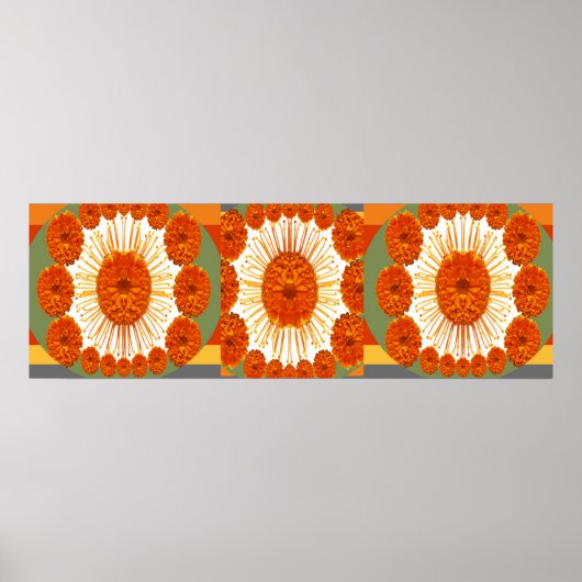 MARIGOLD Blume Show : Dekorative Kunst Poster (Vorne)