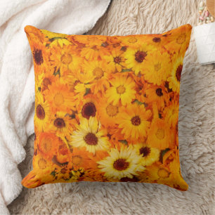 Marigold Blume Throw Kissen